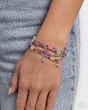 Scattered Sheen - Purple Bracelet - Paparazzi Accessories Bracelet Bedazzle Me Pretty Mobile Fashion Boutique