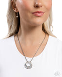 Scintillating Spiral - Blue Necklace - Paparazzi Accessories Necklace Bedazzle Me Pretty Mobile Fashion Boutique