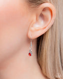 Scintillating Stars - Red Necklace - Paparazzi Accessories Necklace Bedazzle Me Pretty Mobile Fashion Boutique