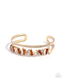 Sculpted Splendor - Brown Bracelet - Paparazzi Accessories Bracelet Bedazzle Me Pretty Mobile Fashion Boutique