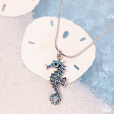 Seahorse Shanty - Blue Necklace - Paparazzi Accessories Necklace Bedazzle Me Pretty Mobile Fashion Boutique