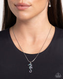 Seahorse Shanty - Blue Necklace - Paparazzi Accessories Necklace Bedazzle Me Pretty Mobile Fashion Boutique