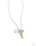 Seahorse Shimmer - Yellow Necklace - Paparazzi Accessories Necklace Bedazzle Me Pretty Mobile Fashion Boutique