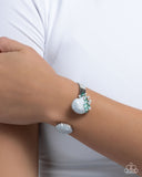 Seashell Splendor - White Bracelet - Paparazzi Accessories Bracelet Bedazzle Me Pretty Mobile Fashion Boutique