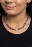 Seasonal Socialite - Purple Necklace - Paparazzi Accessories Necklace Bedazzle Me Pretty Mobile Fashion Boutique