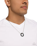 Second Gear - Silver Mens Necklace - Paparazzi Accessories Mens Necklace Bedazzle Me Pretty Mobile Fashion Boutique