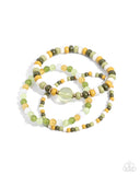 Seed Bead Stack - Green Bracelet - Paparazzi Accessories Bracelet Bedazzle Me Pretty Mobile Fashion Boutique
