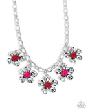 Seed Bead Statement - Red Necklace - Paparazzi Accessories Necklace Bedazzle Me Pretty Mobile Fashion Boutique