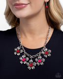 Seed Bead Statement - Red Necklace - Paparazzi Accessories Necklace Bedazzle Me Pretty Mobile Fashion Boutique