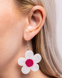Seed Bead Vibrancy - White Earrings - Paparazzi Accessories Earrings Bedazzle Me Pretty Mobile Fashion Boutique