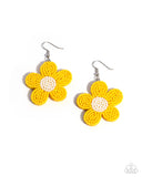 Seed Bead Vibrancy - Yellow Earrings - Paparazzi Accessories Earrings Bedazzle Me Pretty Mobile Fashion Boutique