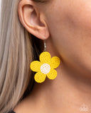 Seed Bead Vibrancy - Yellow Earrings - Paparazzi Accessories Earrings Bedazzle Me Pretty Mobile Fashion Boutique
