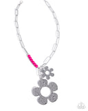 Seeing FLORAL - Pink Necklace - Paparazzi Accessories Necklace Bedazzle Me Pretty Mobile Fashion Boutique