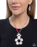 Seeing FLORAL - Pink Necklace - Paparazzi Accessories Necklace Bedazzle Me Pretty Mobile Fashion Boutique