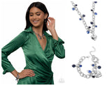 Seesaw Statement - Blue Complete Look  - Paparazzi Accessories Bedazzle Me Pretty Mobile Fashion Boutique