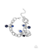 Seesaw Statement - Blue Complete Look  - Paparazzi Accessories Bedazzle Me Pretty Mobile Fashion Boutique