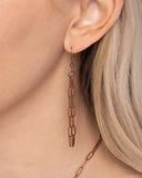 Seize the Sentiment - Copper Necklace - Paparazzi Accessories Necklace Bedazzle Me Pretty Mobile Fashion Boutique