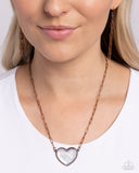 Seize the Sentiment - Copper Necklace - Paparazzi Accessories Necklace Bedazzle Me Pretty Mobile Fashion Boutique