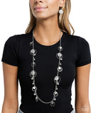 Selfie SHEEN - Silver Necklace - Paparazzi Accessories Necklace Bedazzle Me Pretty Mobile Fashion Boutique