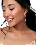 Sensational Squares - Gold Earrings - Paparazzi Accessories Hoop Earrings Bedazzle Me Pretty Mobile Fashion Boutique