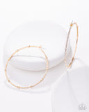 Sensational Squares - Gold Earrings - Paparazzi Accessories Hoop Earrings Bedazzle Me Pretty Mobile Fashion Boutique