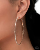Sensational Squares - Gold Earrings - Paparazzi Accessories Hoop Earrings Bedazzle Me Pretty Mobile Fashion Boutique