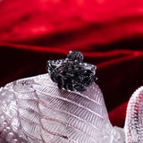Sensational Swan - Black Ring - Paparazzi Accessories Ring Bedazzle Me Pretty Mobile Fashion Boutique
