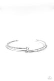Sensational Sweetheart - White Bracelet - Paparazzi Accessories Bracelet Bedazzle Me Pretty Mobile Fashion Boutique