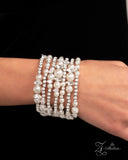 Sentimental Value - White - 2024 Zi Collection Bracelet - Paparazzi Accessories Bedazzle Me Pretty Mobile Fashion Boutique