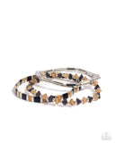 Serendipitous Stack - Black Bracelet - Paparazzi Accessories Bracelet Bedazzle Me Pretty Mobile Fashion Boutique