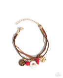 Serene Stroll - Red Bracelet - Paparazzi Accessories Bracelet Bedazzle Me Pretty Mobile Fashion Boutique