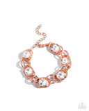 Serrated Secret - Copper Bracelet - Paparazzi Accessories Bracelet Bedazzle Me Pretty Mobile Fashion Boutique