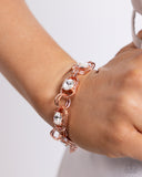 Serrated Secret - Copper Bracelet - Paparazzi Accessories Bracelet Bedazzle Me Pretty Mobile Fashion Boutique
