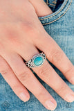 Set In Stone - Blue Ring - Paparazzi Accessories Ring Bedazzle Me Pretty Mobile Fashion Boutique