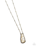 Set to Stun - Brass Necklace - Paparazzi Accessories Necklace Bedazzle Me Pretty Mobile Fashion Boutique