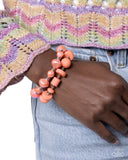 Shape Shifting Season - Orange Bracelet - Paparazzi Accessories Bracelet Bedazzle Me Pretty Mobile Fashion Boutique