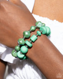 Shape Shifting Sense - Green Complete Look  - Paparazzi Accessories Bedazzle Me Pretty Mobile Fashion Boutique