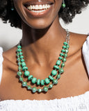 Shape Shifting Sense - Green Complete Look  - Paparazzi Accessories Bedazzle Me Pretty Mobile Fashion Boutique
