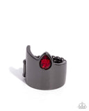 Sharp Sighted - Red Ring - Paparazzi Accessories Ring Bedazzle Me Pretty Mobile Fashion Boutique