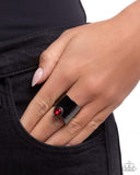 Sharp Sighted - Red Ring - Paparazzi Accessories Ring Bedazzle Me Pretty Mobile Fashion Boutique