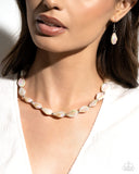 SHELL-bound Sentiment - Brown Necklace - Paparazzi Accessories Necklace Bedazzle Me Pretty Mobile Fashion Boutique