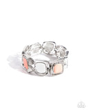 SHELL-To-Do - Orange Bracelet - Paparazzi Accessories Bracelet Bedazzle Me Pretty Mobile Fashion Boutique