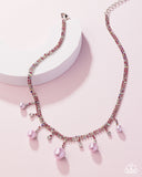 Shimmery Safeguard - Pink Necklace - Paparazzi Accessories Necklace Bedazzle Me Pretty Mobile Fashion Boutique