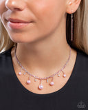 Shimmery Safeguard - Pink Necklace - Paparazzi Accessories Necklace Bedazzle Me Pretty Mobile Fashion Boutique