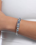 Shimmery Sample - Blue Bracelet - Paparazzi Accessories Bracelet Bedazzle Me Pretty Mobile Fashion Boutique