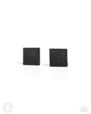 Shimmery Strength - Black Mens Cuff Links - Paparazzi Accessories Mens Bracelet Bedazzle Me Pretty Mobile Fashion Boutique