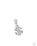 Shopping Spree - White Bracelet Charm - Paparazzi Accessories Bracelet Bedazzle Me Pretty Mobile Fashion Boutique