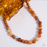 Showroom Swirl - Orange Necklace - Paparazzi Accessories Necklace Bedazzle Me Pretty Mobile Fashion Boutique