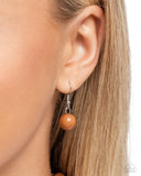 Showroom Swirl - Orange Necklace - Paparazzi Accessories Necklace Bedazzle Me Pretty Mobile Fashion Boutique