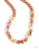 Showroom Swirl - Orange Necklace - Paparazzi Accessories Necklace Bedazzle Me Pretty Mobile Fashion Boutique